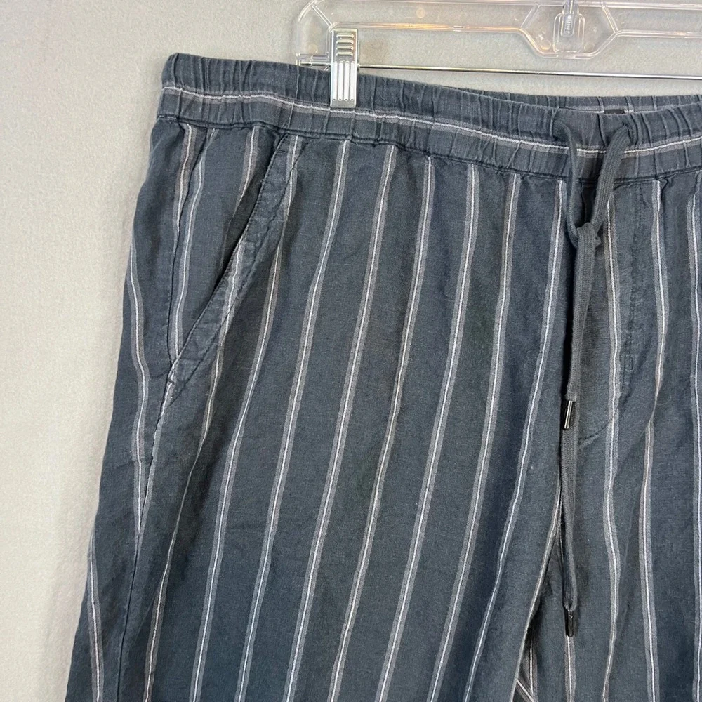 Vince Windsor Stripe Short Mens Size XXL 100% Hemp Drawstring Navy White NEW